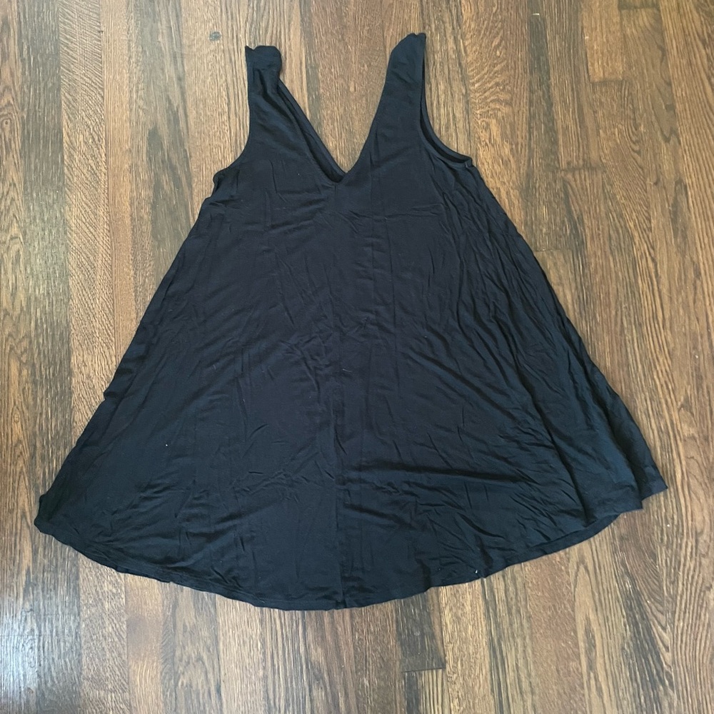American eagle outfitters black loose v neck dress